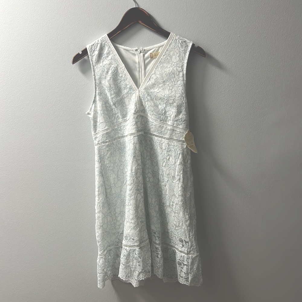 NWT Altar’d State Blue And White Lace Sleeveless Dress, Large